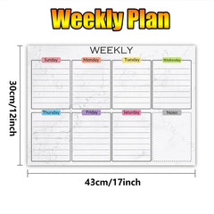 Erasable Magnetic Monthly Weekly Planner Whiteboard