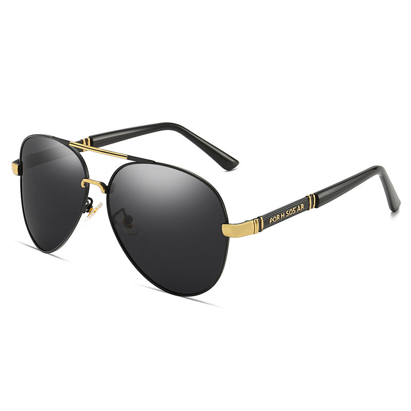 Men's Polarized Pilot Sunglasses for Day and Night Use