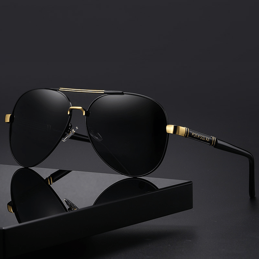 Men's Polarized Pilot Sunglasses for Day and Night Use