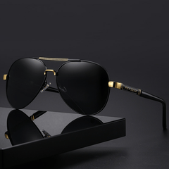 Men's Polarized Pilot Sunglasses for Day and Night Use