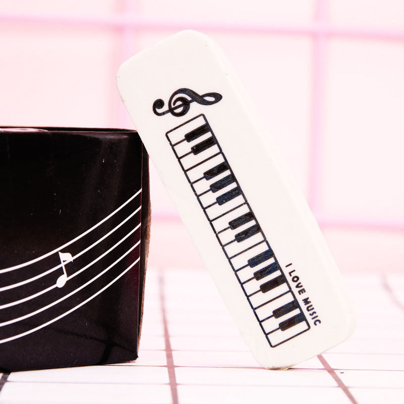 Piano Pattern Pencil Erasers For Students and Office Supplies