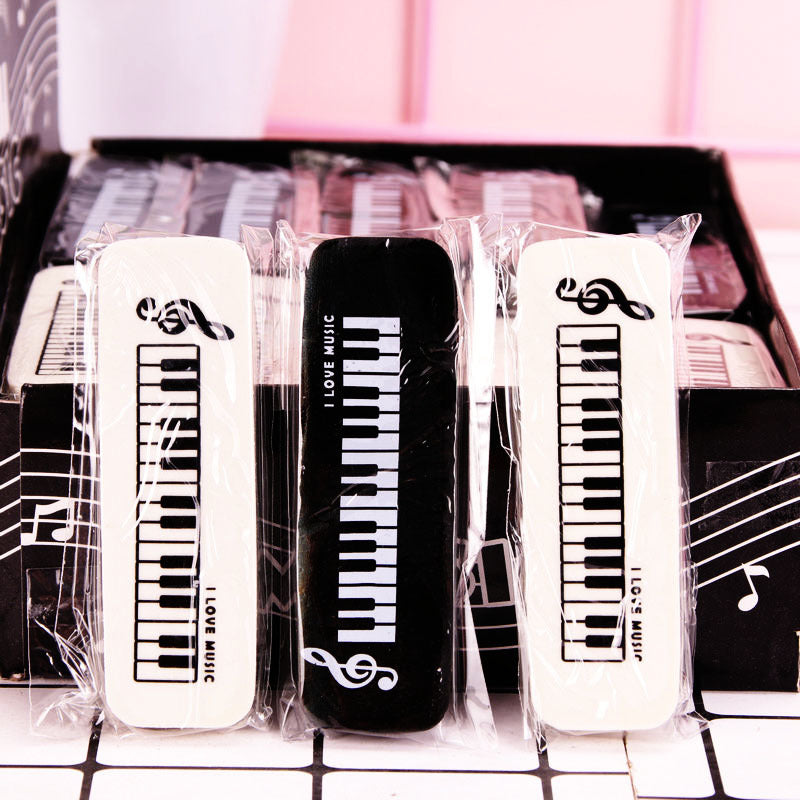 Piano Pattern Pencil Erasers For Students and Office Supplies
