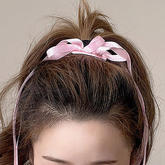 2pcs Braided Hair Ribbon Bow Hair Clip Streamer Headwear