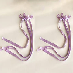 2pcs Braided Hair Ribbon Bow Hair Clip Streamer Headwear