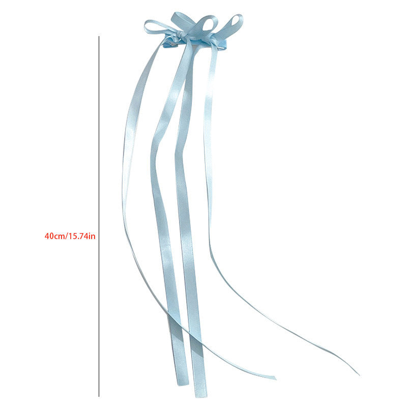 2pcs Braided Hair Ribbon Bow Hair Clip Streamer Headwear