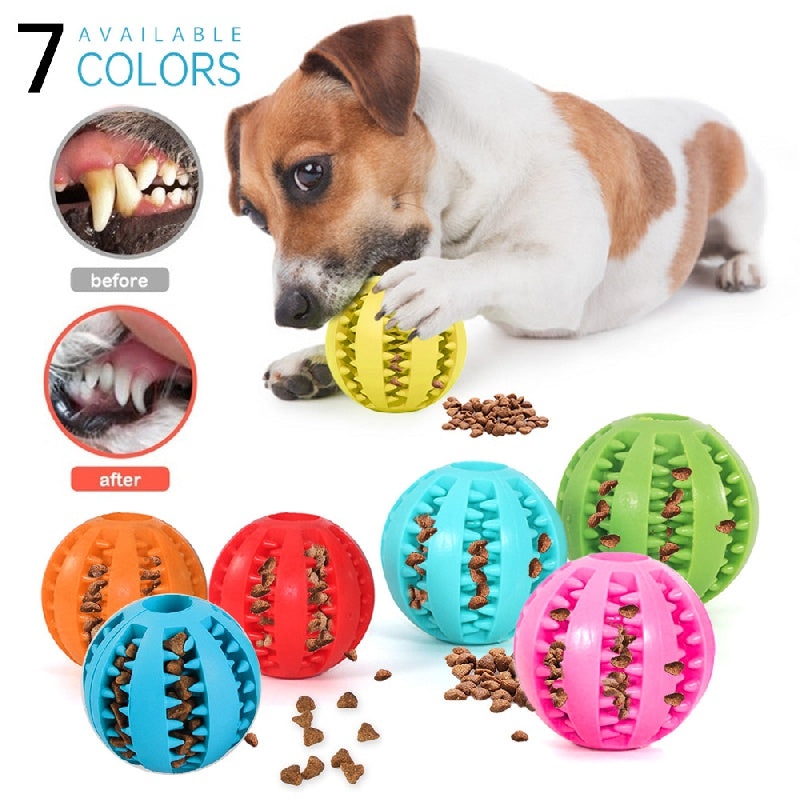 Dog Silicone Ball Toy Leaking Food Rubber Chew Molar Interactive Toy