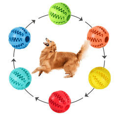 Dog Silicone Ball Toy Leaking Food Rubber Chew Molar Interactive Toy