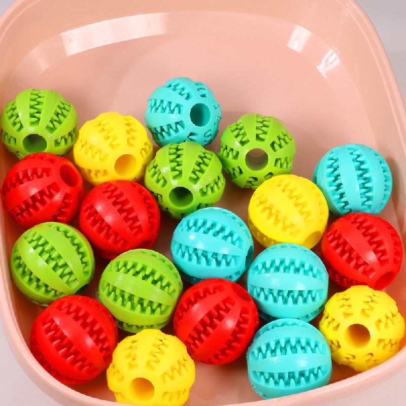 Dog Silicone Ball Toy Leaking Food Rubber Chew Molar Interactive Toy