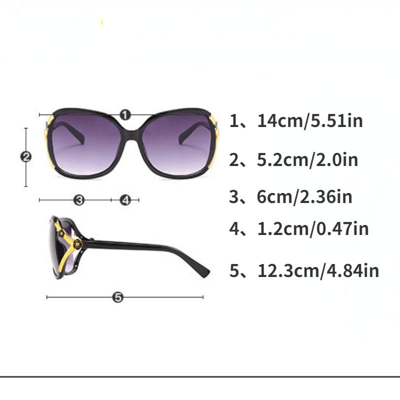 Camellia Flower Sunglasses Women Gradient UV400