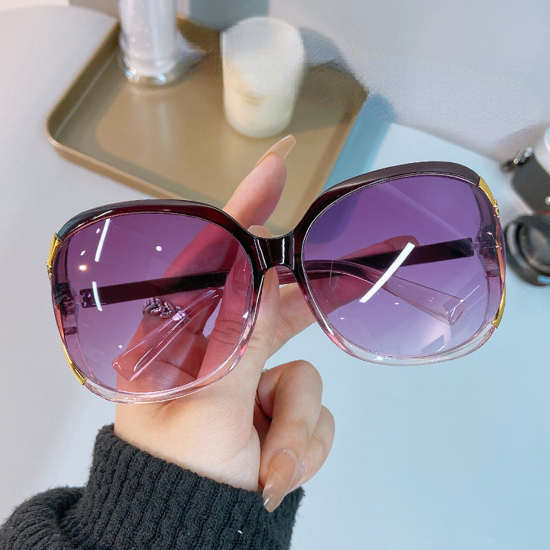Camellia Flower Sunglasses Women Gradient UV400