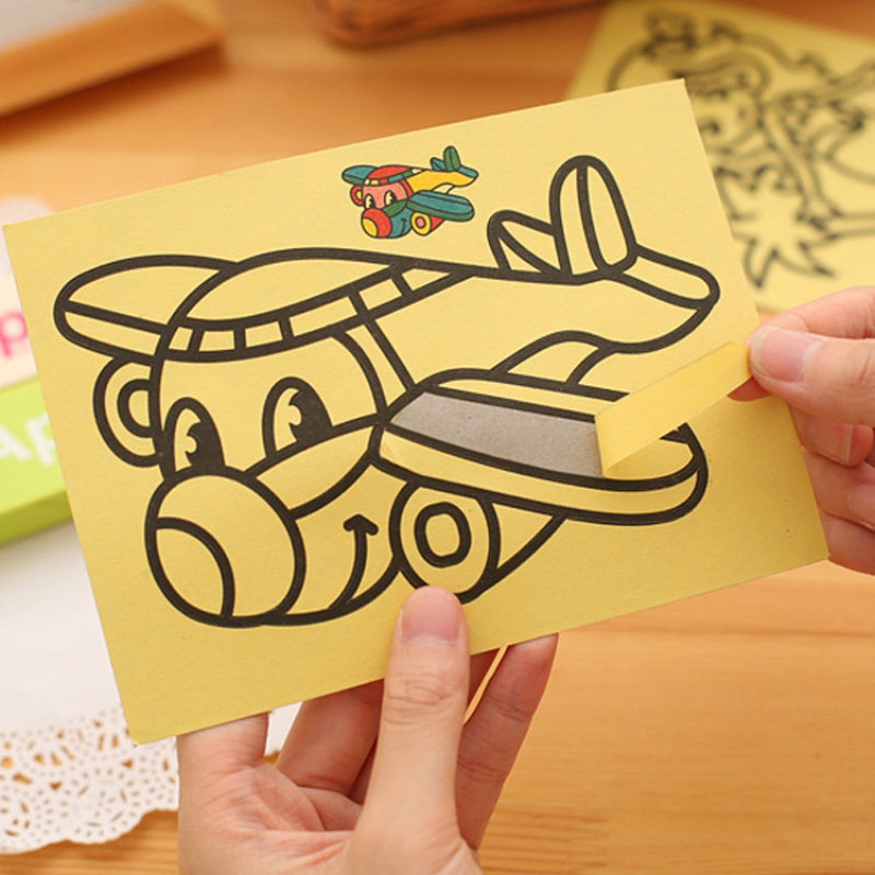 10pcs Sand Painting Set DIY Colorful Sand Making Cartoon Small Gift
