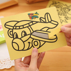 10pcs Sand Painting Set DIY Colorful Sand Making Cartoon Small Gift