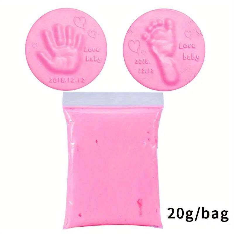 20g Soft Clay Fluffy Material Baby Hand Foot Print DIY Toy