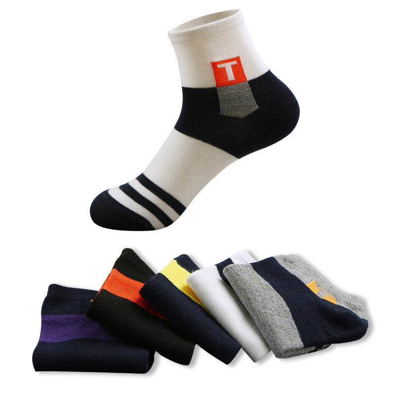 5pairs Men's Autumn Winter Sports Mid calf Socks