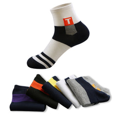 5pairs Men's Autumn Winter Sports Mid calf Socks