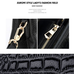 Crocodile Embossed Leather Crossbody Bag - Office & Work Purses