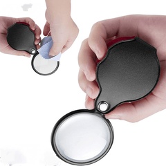 60mm Mini Handheld Magnifier Foldable Pocket Magnifier Reading Monocle