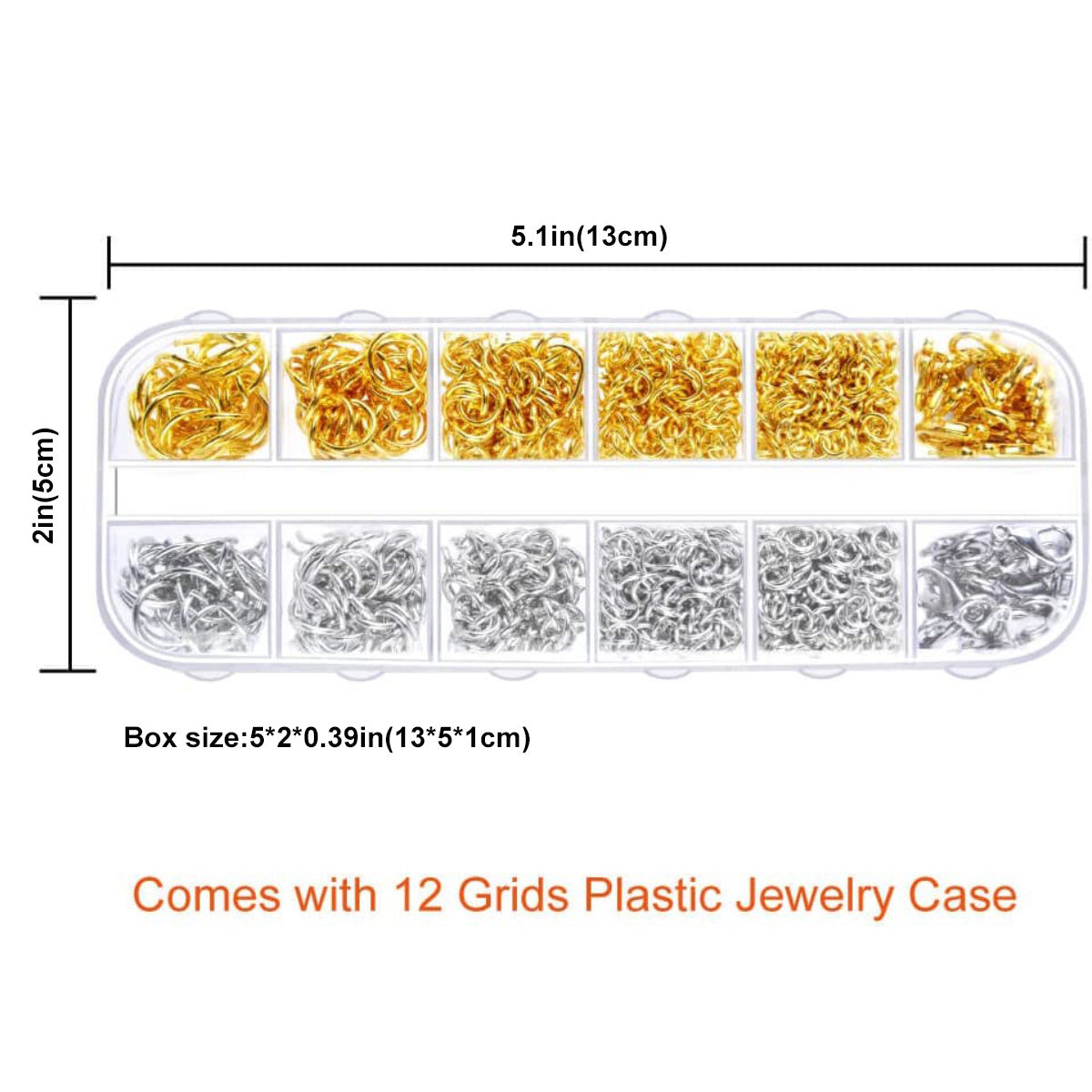 1200pcs Jump Rings Set For Jewelry Making Kit With Lobster Clasps And Closures