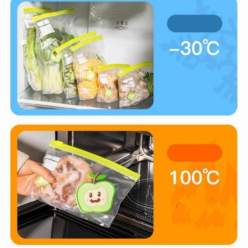 20pcs Reusable Food Storage Pouches Self-Sealing Leak-Proof BPA Containers