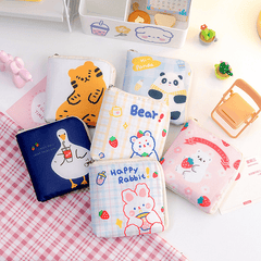 Mini Cartoon Zipper Sanitary Napkin Bag Dacron Sanitary Napkin Storage Bag