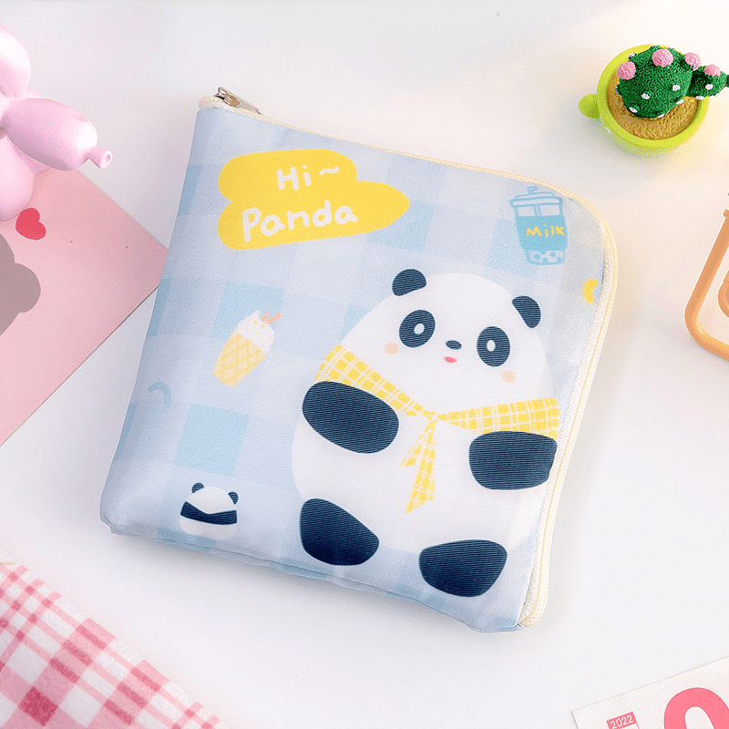 Mini Cartoon Zipper Sanitary Napkin Bag Dacron Sanitary Napkin Storage Bag