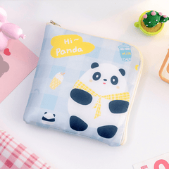 Mini Cartoon Zipper Sanitary Napkin Bag Dacron Sanitary Napkin Storage Bag