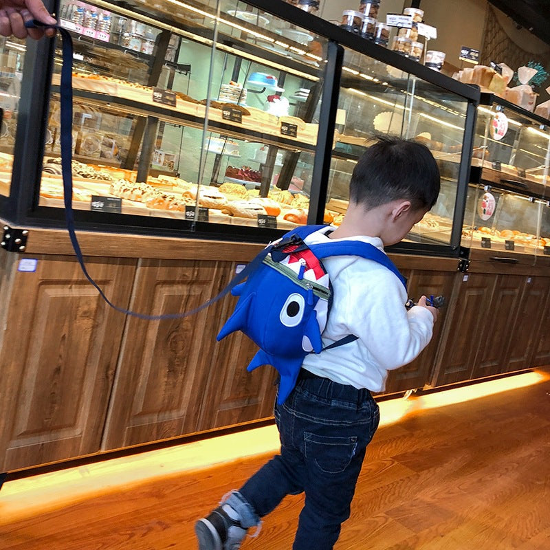 Kids Shark Backpack with Anti-Lost Leash