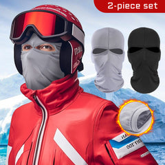 2pcs Unisex Balaclava Full Face Mask Sun UV Protection Quick Dry Helmet Liner