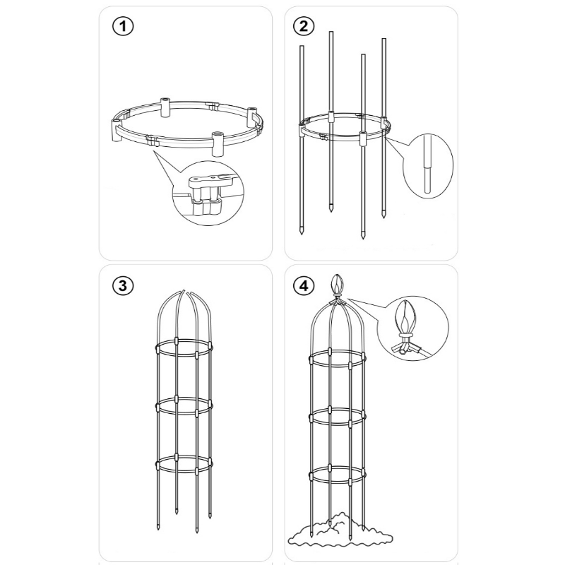 Garden Obelisk 25 10in Iron Pipe Climbing Vine Flower Rack