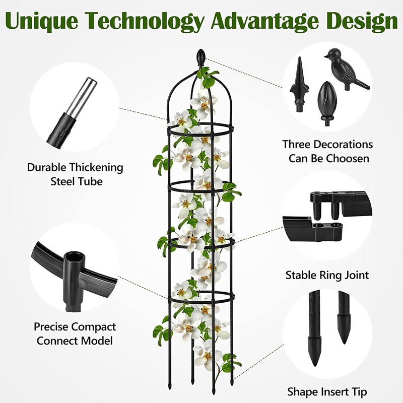 Garden Obelisk 25 10in Iron Pipe Climbing Vine Flower Rack