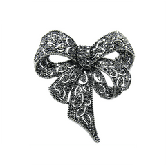 Rhinestone Bow Brooches Large Bowknot Brooch Pin Vintage Jewelry
