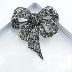 Rhinestone Bow Brooches Large Bowknot Brooch Pin Vintage Jewelry