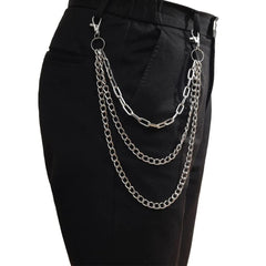 Punk Chains On Jeans Keychain Pants Layer Belt Waist Chains Hip Hop Hook