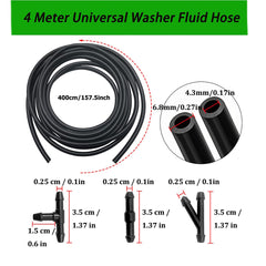 4m Windshield Washer Hose Kit With 12 Connectors