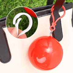 Waterproof Mini Raincoat Ball w/ Keychain for Adults