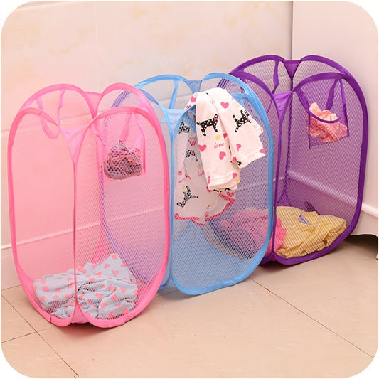 Collapsible Pop-Up Mesh Laundry Basket