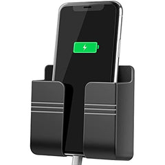 Wall Mount Phone Organizer Storage Box Remote Control Phone Bracket Organizer