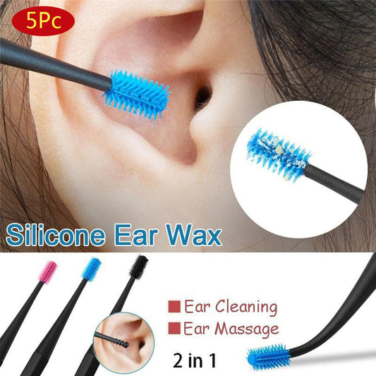 2pcs Soft Silicone Ear Cleaner Set Remove Ear Wax & Clean Ears
