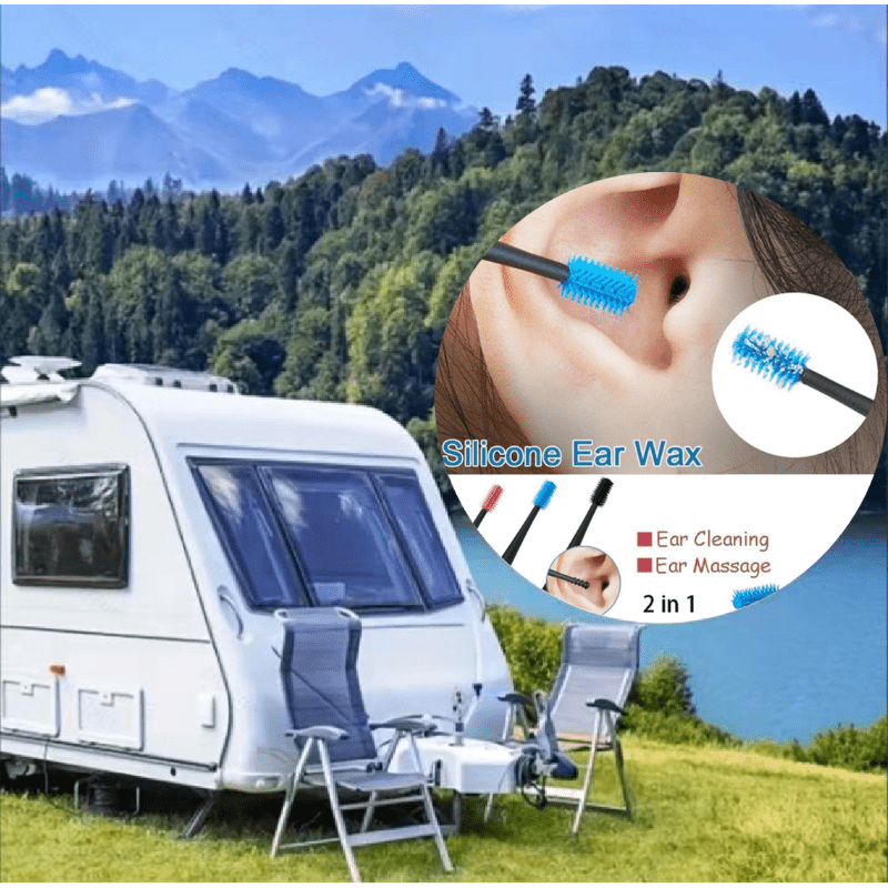 2pcs Soft Silicone Ear Cleaner Set Remove Ear Wax & Clean Ears