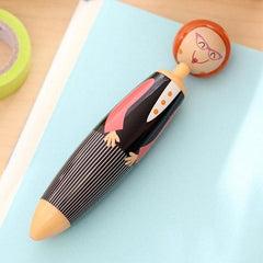 1pc Cartoon Ballpoint Pen Doll Pen Student Office Stationary Gift Random