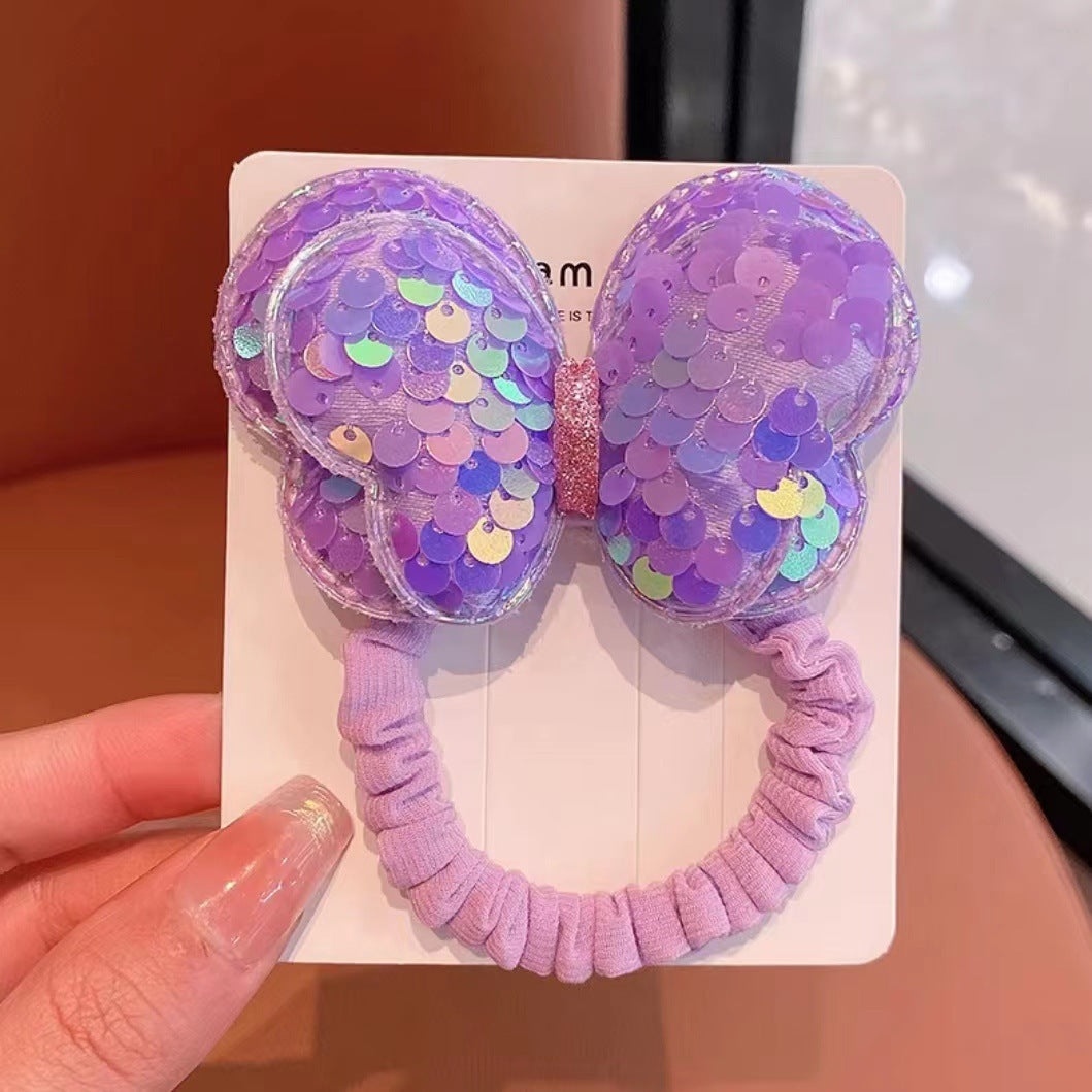 Colourful Sequin Butterfly Hair Bands for Girls