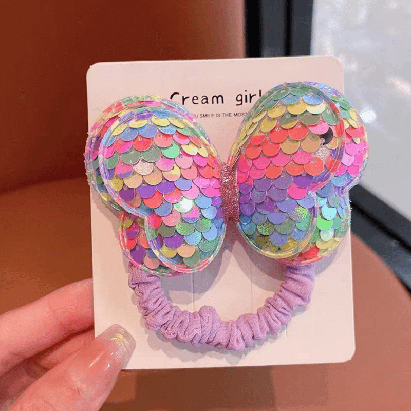 Colourful Sequin Butterfly Hair Bands for Girls