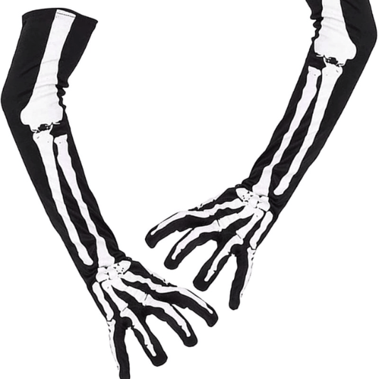 Halloween Skeleton Pattern Gloves Ghost Loves Halloween Costume Prop Party
