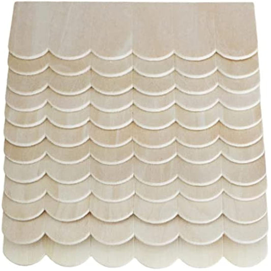 12Pcs Dollhouse Roof Tiles Wooden Roof Tiles DIY Dolls House