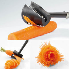 Vegetable Sharpener & Peeler: Create Carrot Flowers & Salad Rolls
