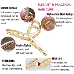 2pcs Alloy Hair Claw Nonslip Ponytail Holder Shark Claw Women Girls Hair Clip