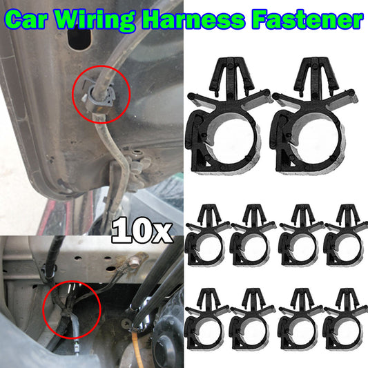 10pcs Car Wiring Harness Fastener Retainer Clip Corrugated Pipe Tie Wrap