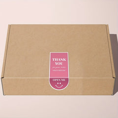 100pcs Rectangular Self-adhesive Packaging Stickers Thank You Labels