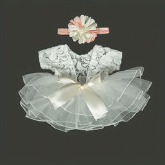 Newborn Baby Sunflower Tutu Bow Skirt Outfit