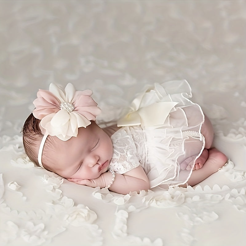 Newborn Baby Sunflower Tutu Bow Skirt Outfit